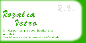 rozalia vetro business card